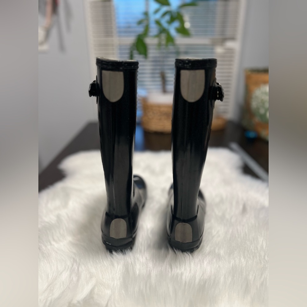 Hunter youth glossy rain boots US 5M/6F color black - Picture 5 of 8